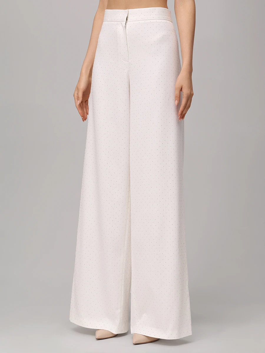 Брюки из вискозы SOL ANGELANN SCP-0202/SS25 Белый  Фото 4