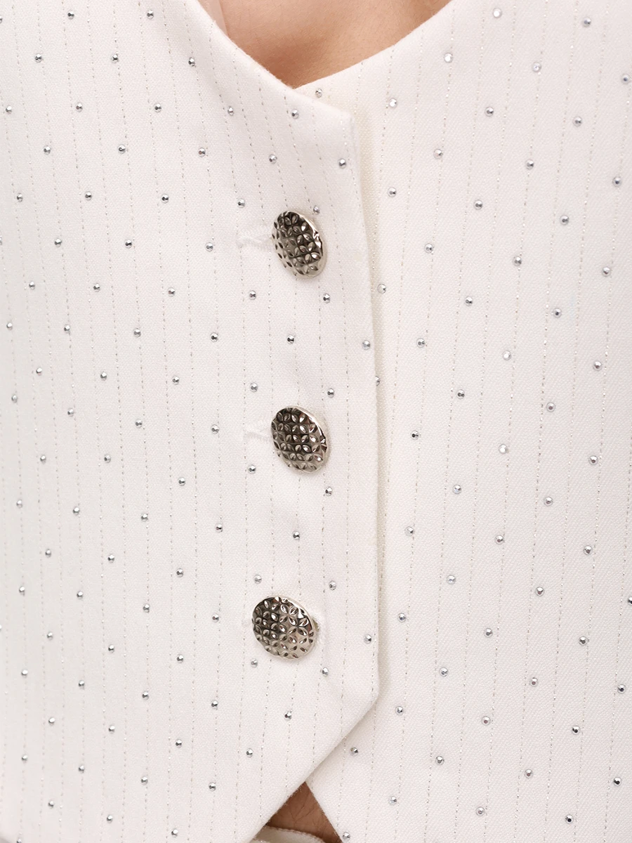 Жилет однотонный SOL ANGELANN SCJ-3401/SS25 Белый  Фото 5