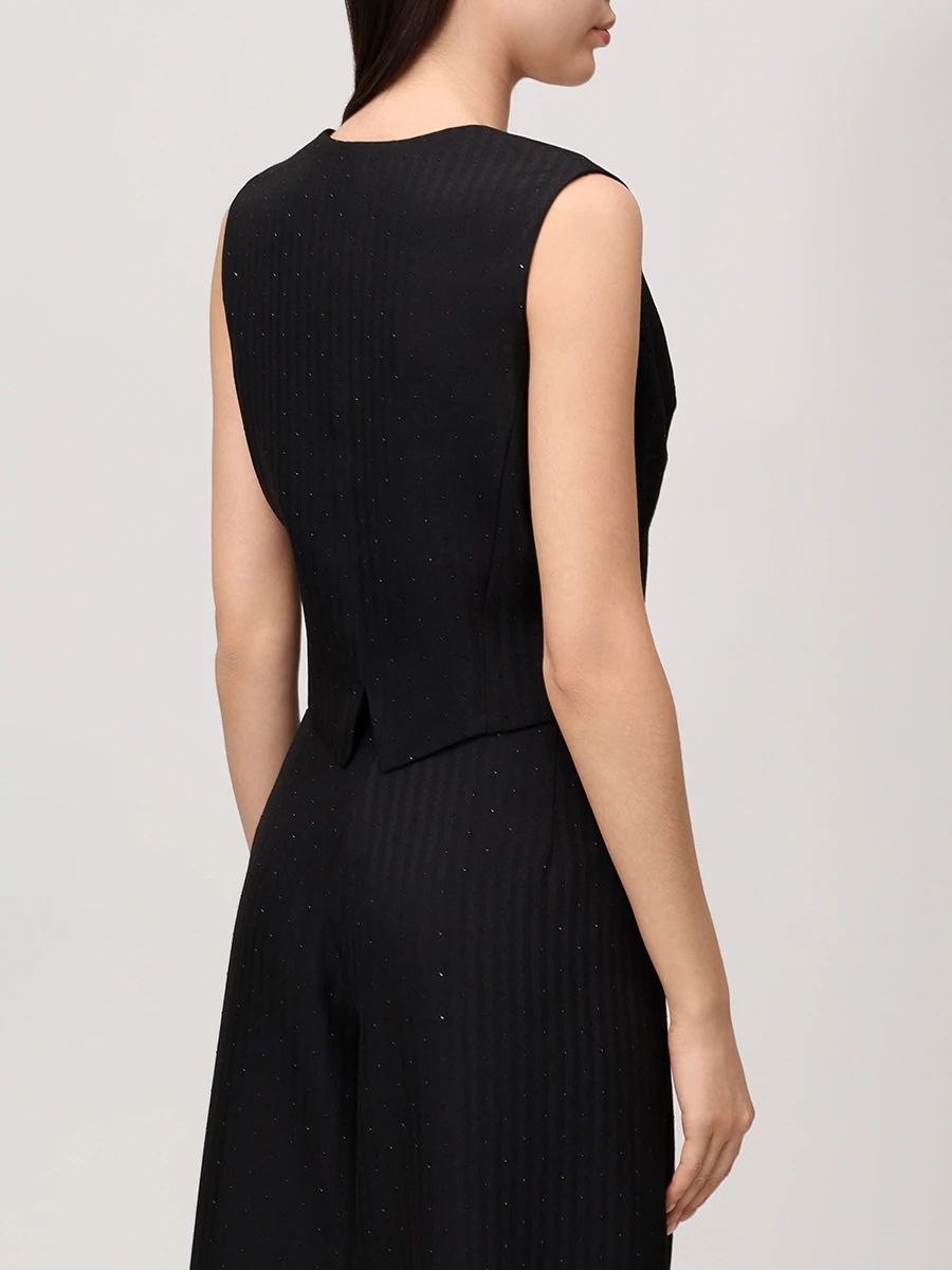 Жилет однотонный SOL ANGELANN SCJ-3401/SS25 Черный  Фото 3