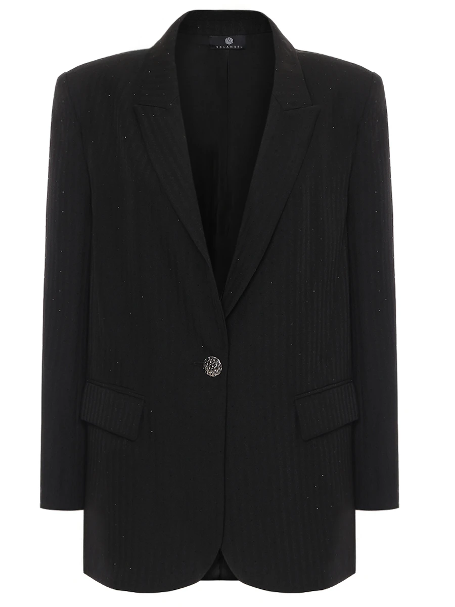 

Пиджак однотонный, Черный, SCJ-2201/SS25