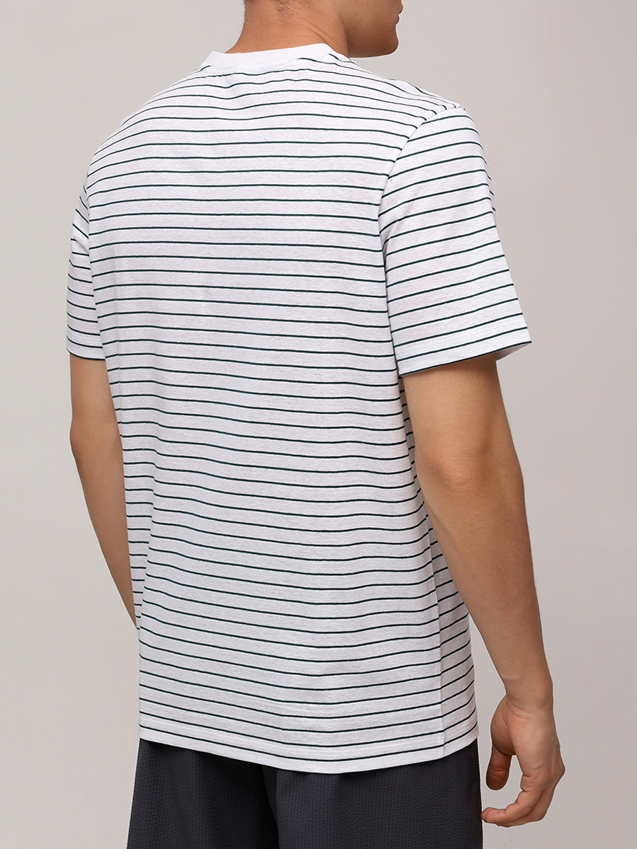 Футболка из хлопка и льна Kosmo BOGNER 58189486/S24 KOSMO1 Зеленый  Фото 3