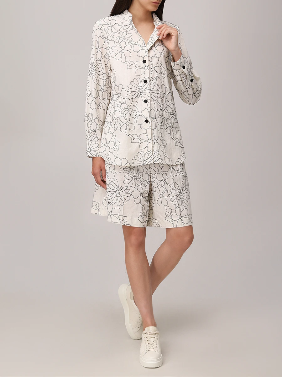 Рубашка изо льна и хлопка BOGNER 56179513/031 CHELSY Белый  Фото 2
