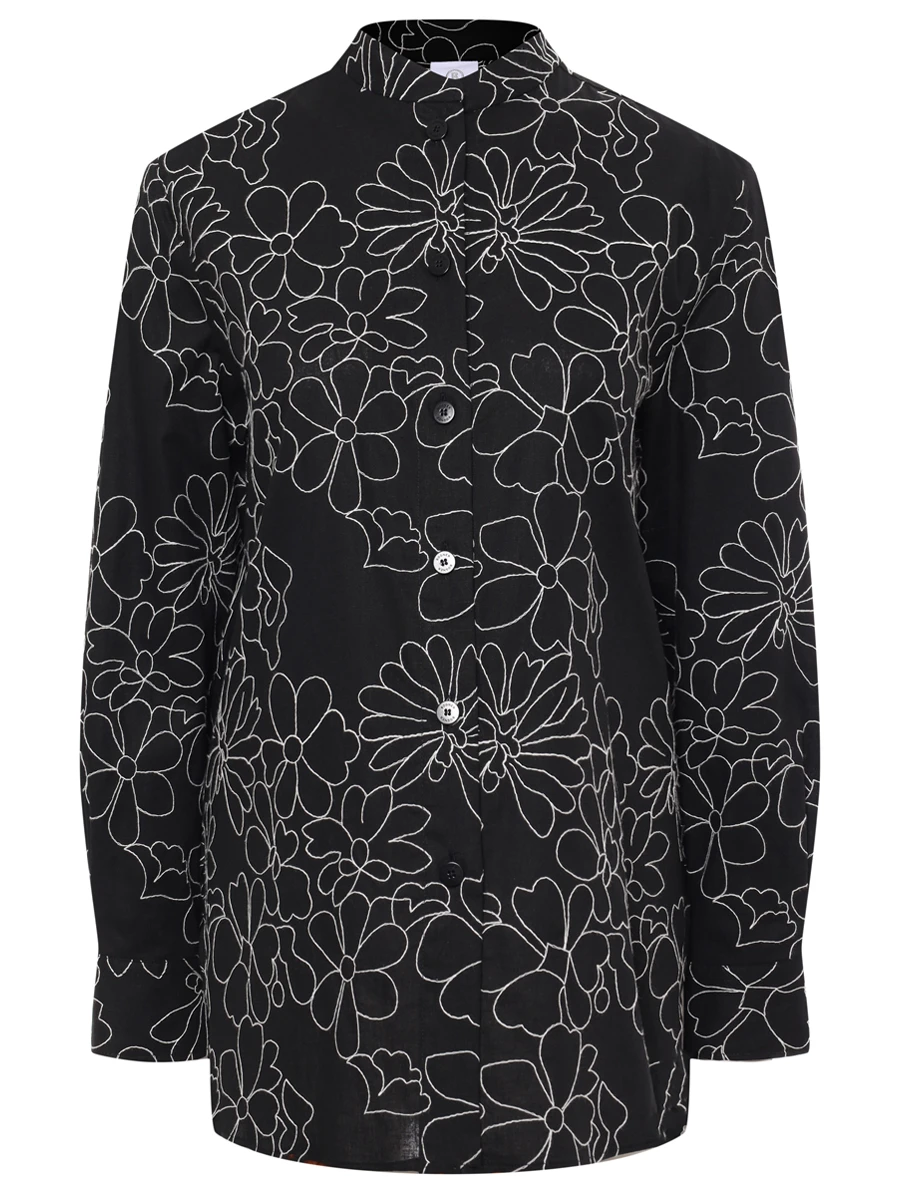 Рубашка изо льна и хлопка BOGNER 56179513/026 CHELSY Черный 