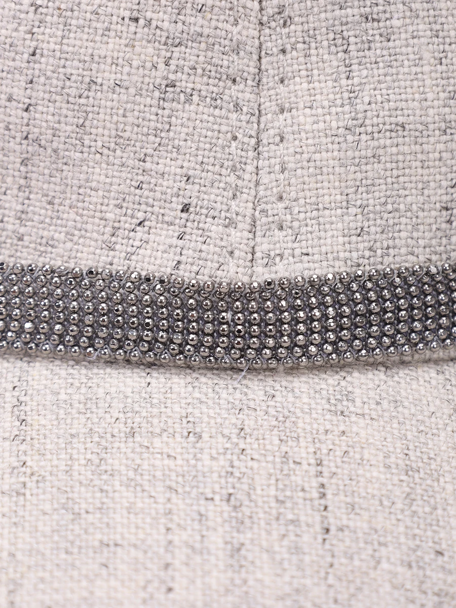 Бейсболка льняная BRUNELLO CUCINELLI MCAP91003 C009 Бежевый  Фото 3