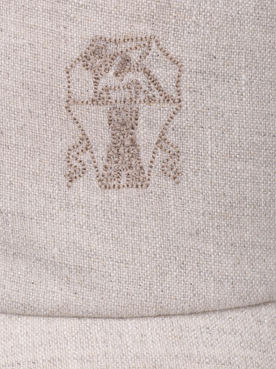 Бейсболка льняная BRUNELLO CUCINELLI MCAP91016 C169 Бежевый  Фото 3