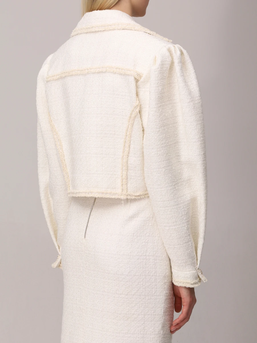 Жакет твидовый MASTERPEACE MP-FEB24-39 Молочный Белый  Фото 3