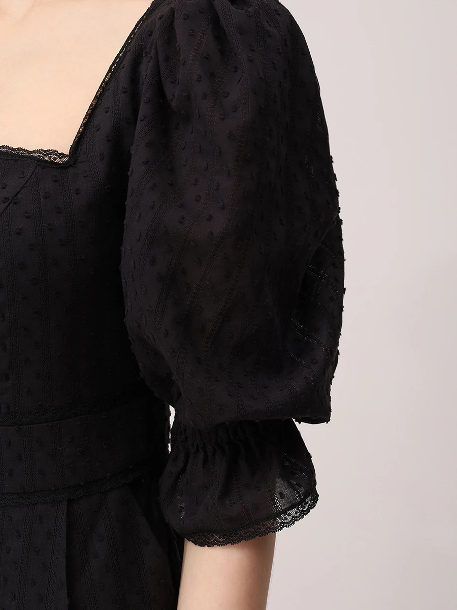 Платье-футляр хлопковое MASTERPEACE MP-FEB25-85 Черный  Фото 5