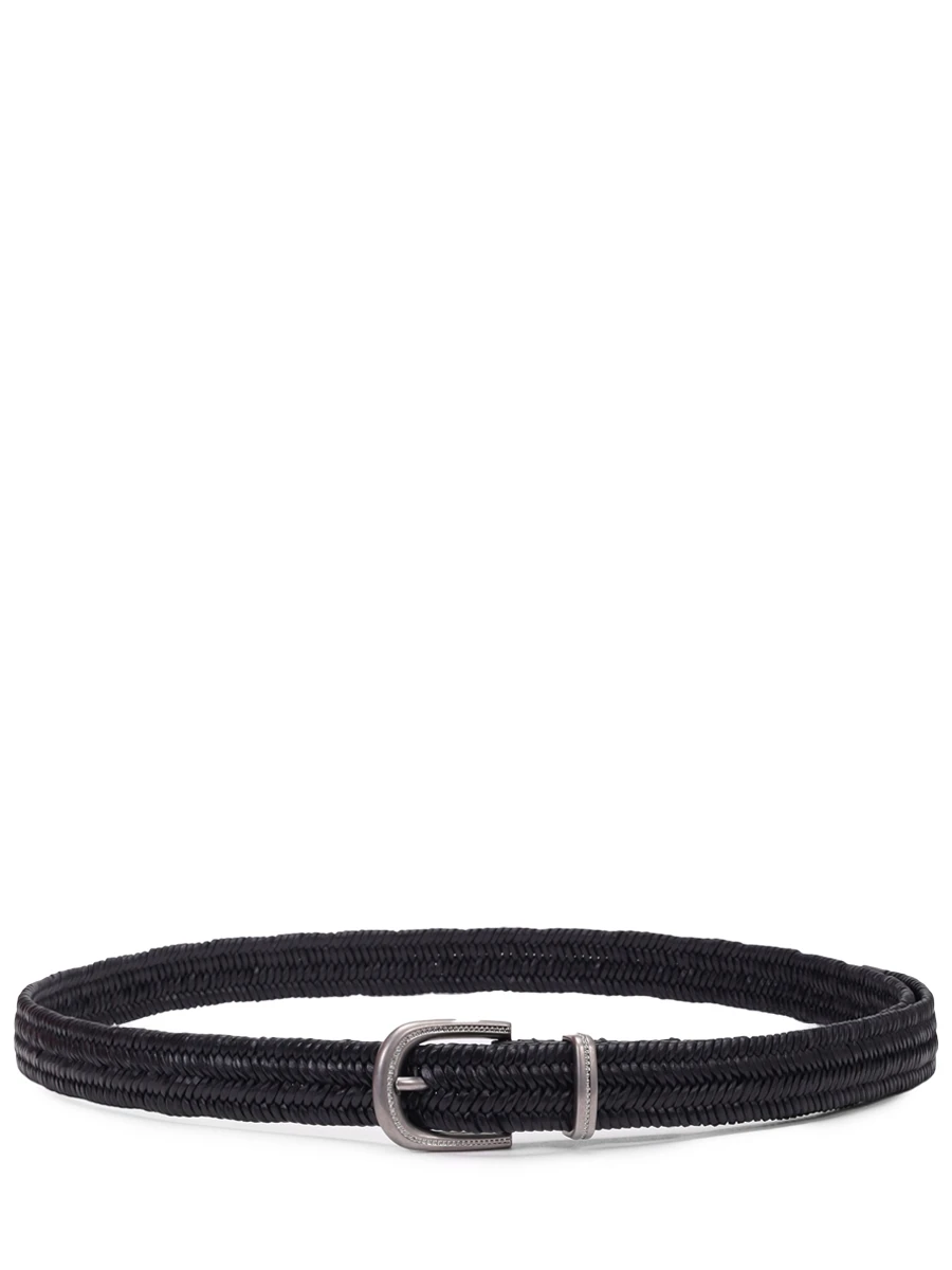 Ремень комбинированный BRUNELLO CUCINELLI M0NAPC228 CNERO Черный  Фото 2