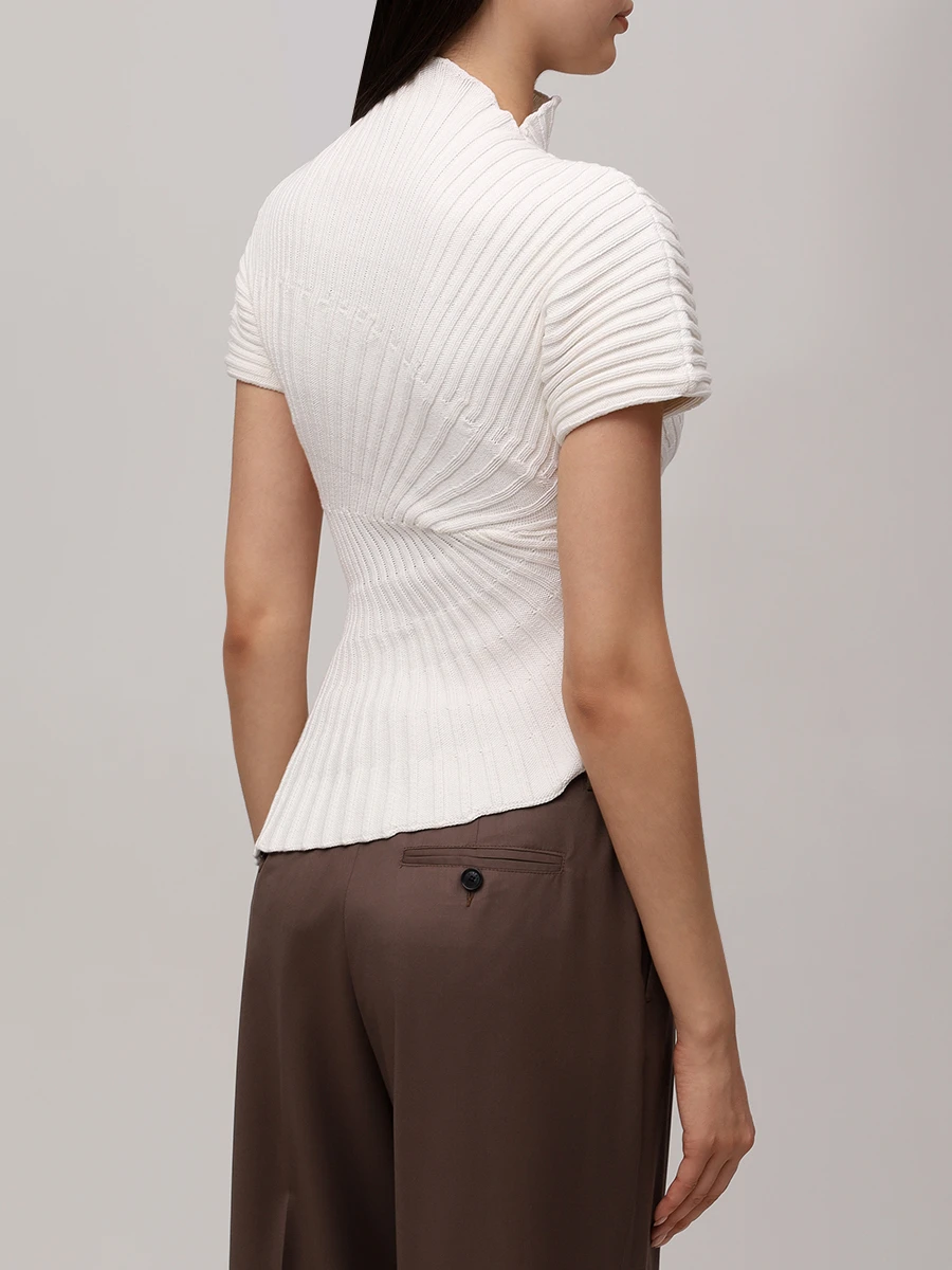 

Топ хлопковый, Белый, KT3755YC1553