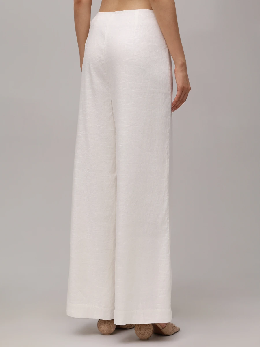 Брюки изо льна и вискозы CULT GAIA PT1805LN2795 Белый  Фото 3