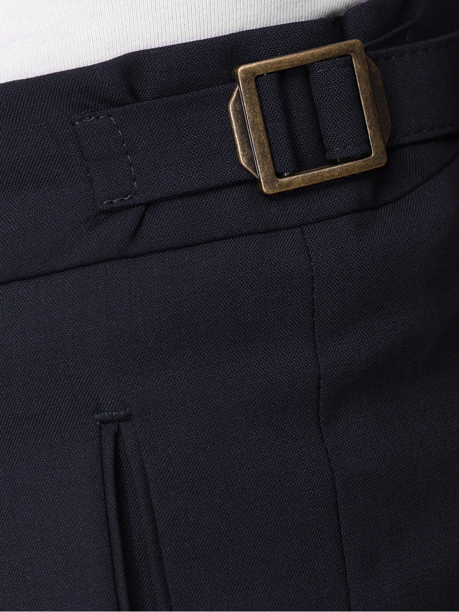 Брюки шерстяные BERWICH FA1755X_BLUE_RETROLONG Темно- Синий  Фото 6