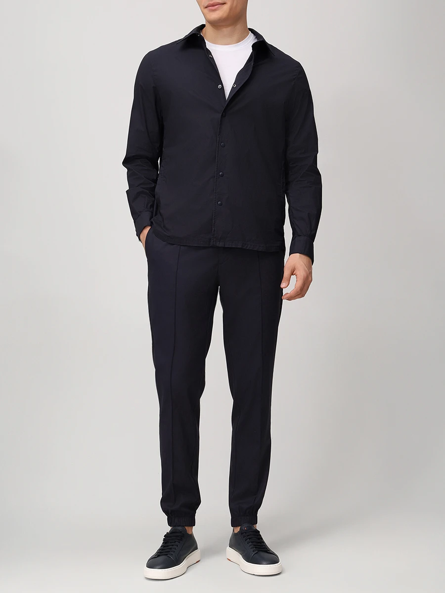 Брюки из лиоцелла BERWICH TS1097X_NAVY_SPIAGGIA 1 PTECH Темно- Синий  Фото 2