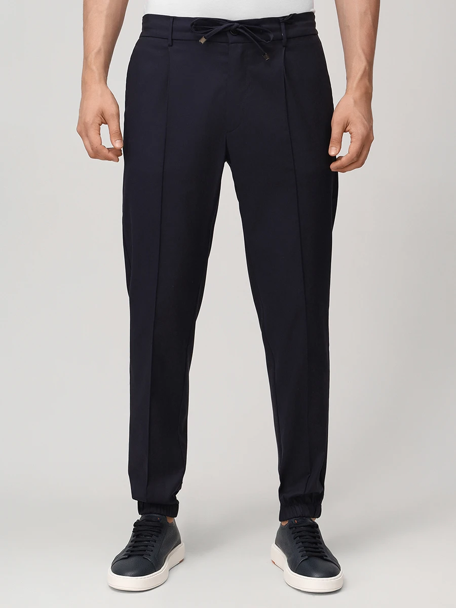 Брюки из лиоцелла BERWICH TS1097X_NAVY_SPIAGGIA 1 PTECH Темно- Синий  Фото 4