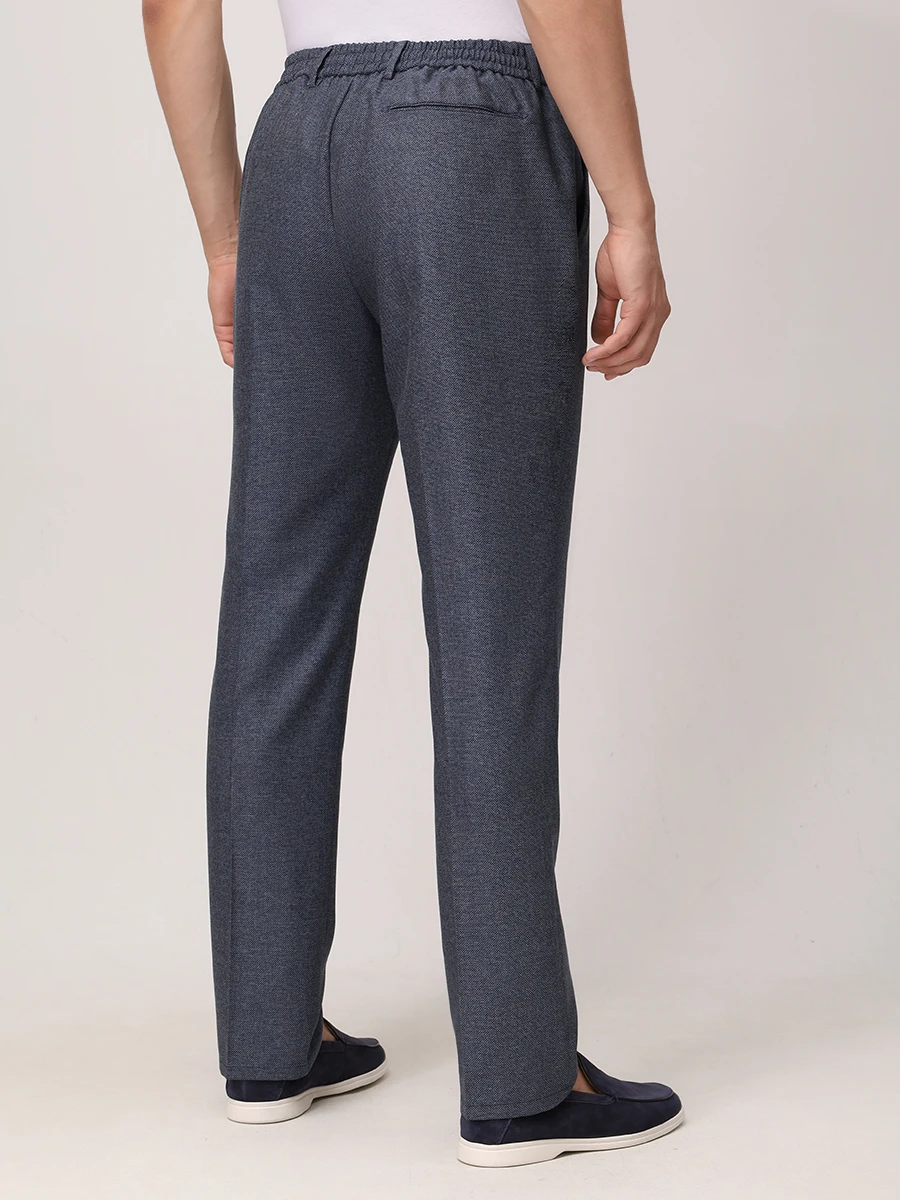 Брюки из шерсти и хлопка BERWICH GB1678_BLUE_YRETRO Синий  Фото 3