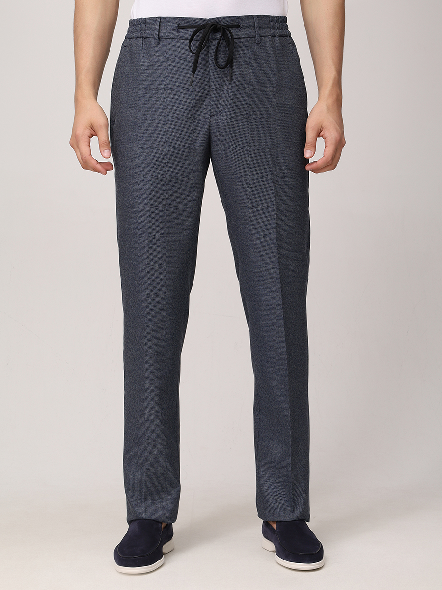 Брюки из шерсти и хлопка BERWICH GB1678_BLUE_YRETRO Синий  Фото 4