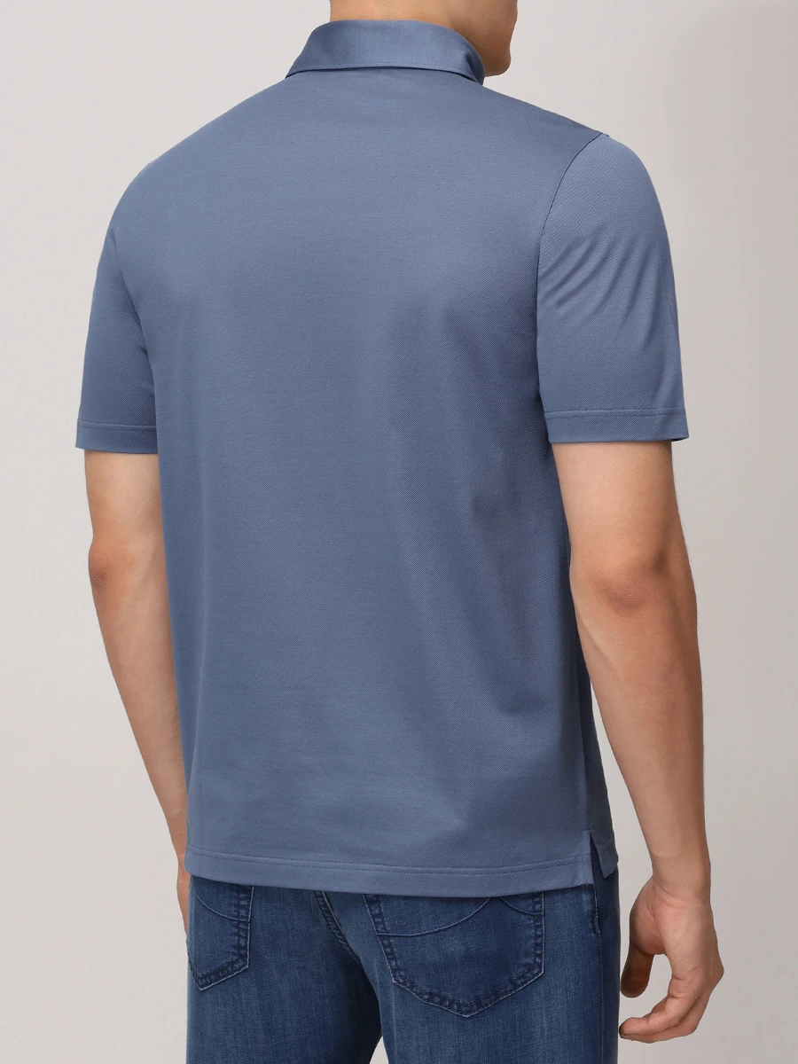 Поло хлопковое GRAN  SASSO 60103/74201/567 Синий  Фото 3