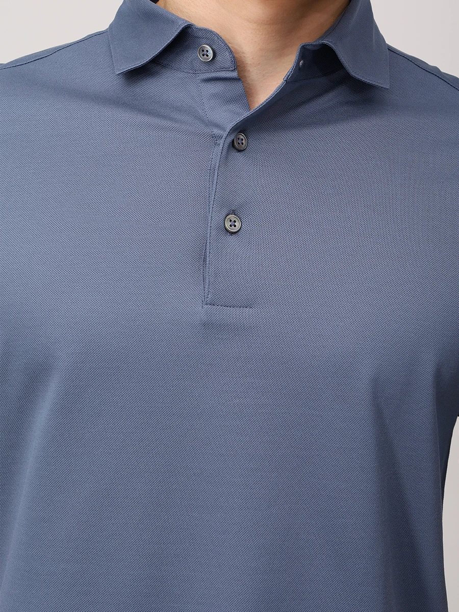 Поло хлопковое GRAN  SASSO 60103/74201/567 Синий  Фото 5