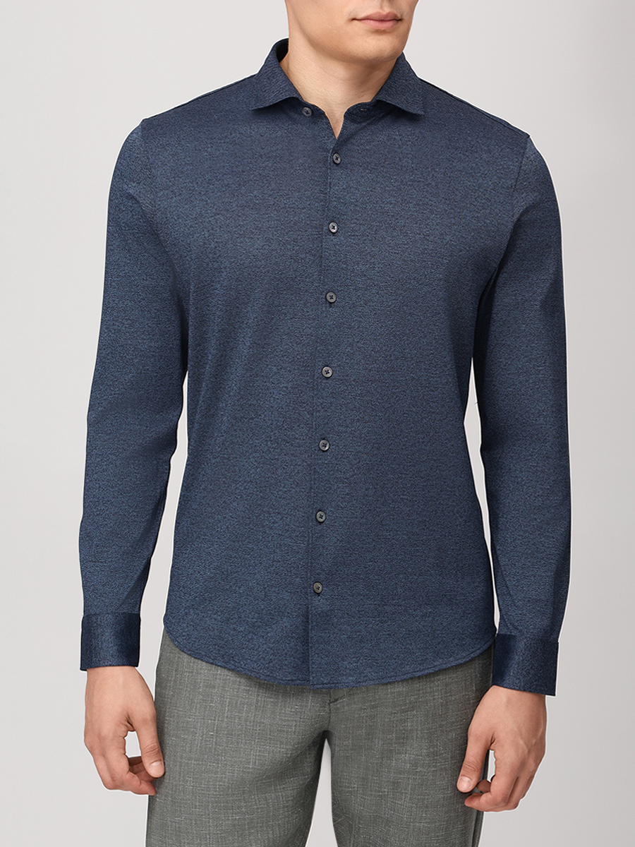 Рубашка Slim Fit хлопковая GRAN  SASSO 60120/72710/661 Синий  Фото 4
