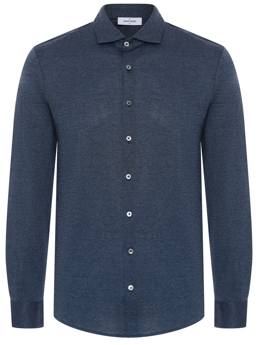Рубашка Slim Fit хлопковая GRAN  SASSO 60120/72710/661 Синий 