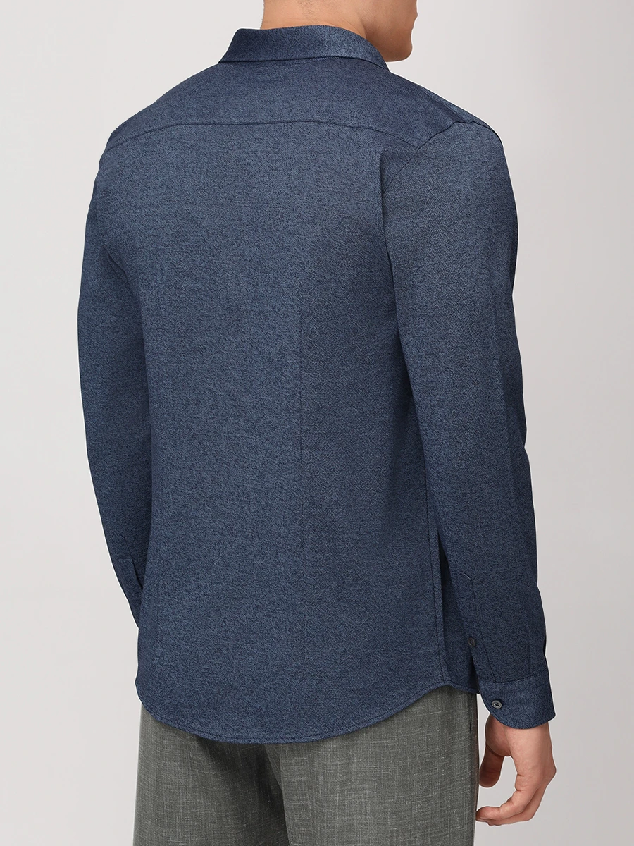 Рубашка Slim Fit хлопковая GRAN  SASSO 60120/72710/661 Синий  Фото 3