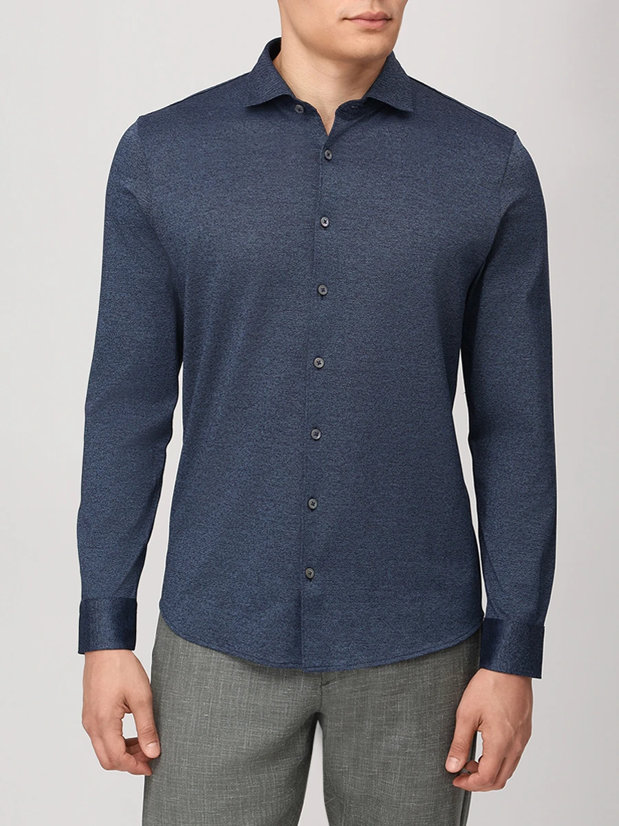Рубашка Slim Fit хлопковая GRAN SASSO 60120/72710/661 Синий  Фото 4