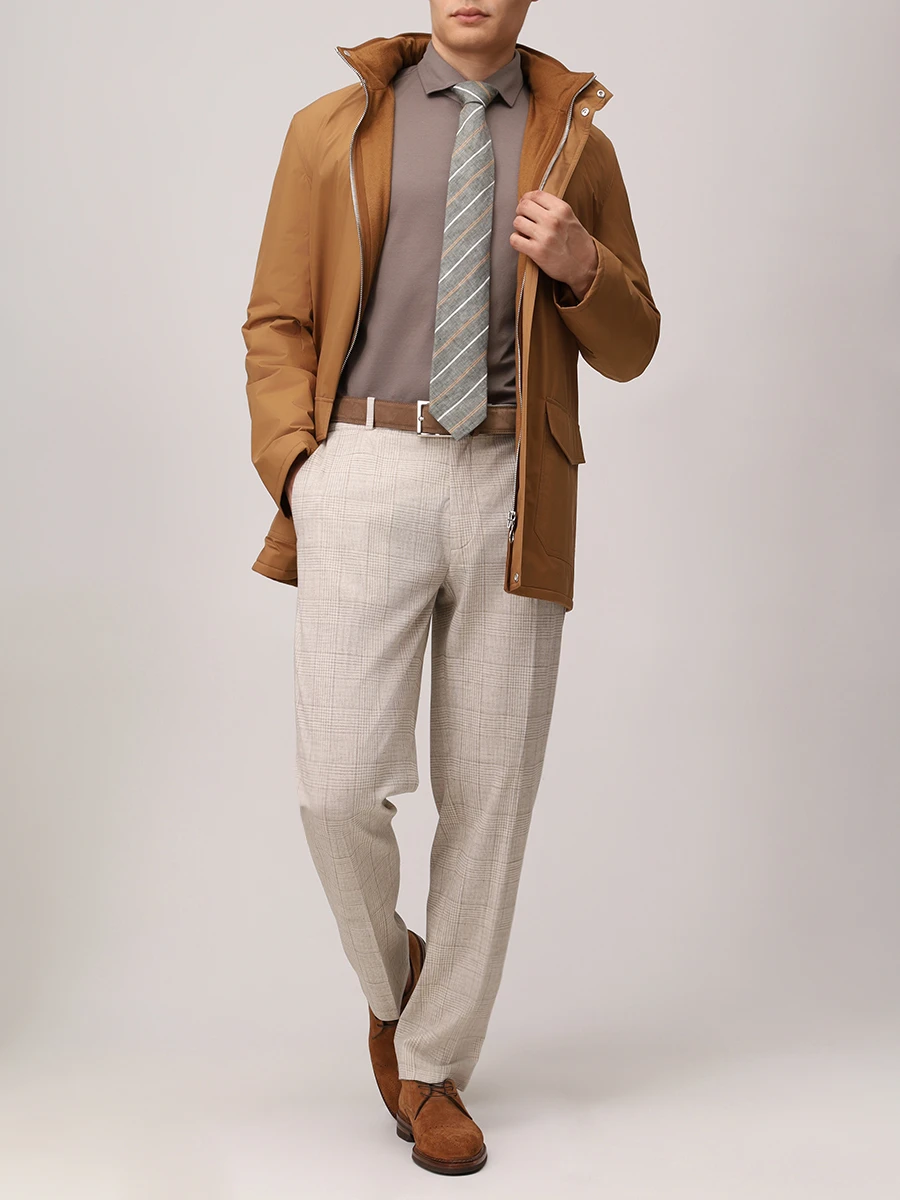 Рубашка Slim Fit хлопковая GRAN  SASSO 60120/74201/171 Темно- Коричневый  Фото 2