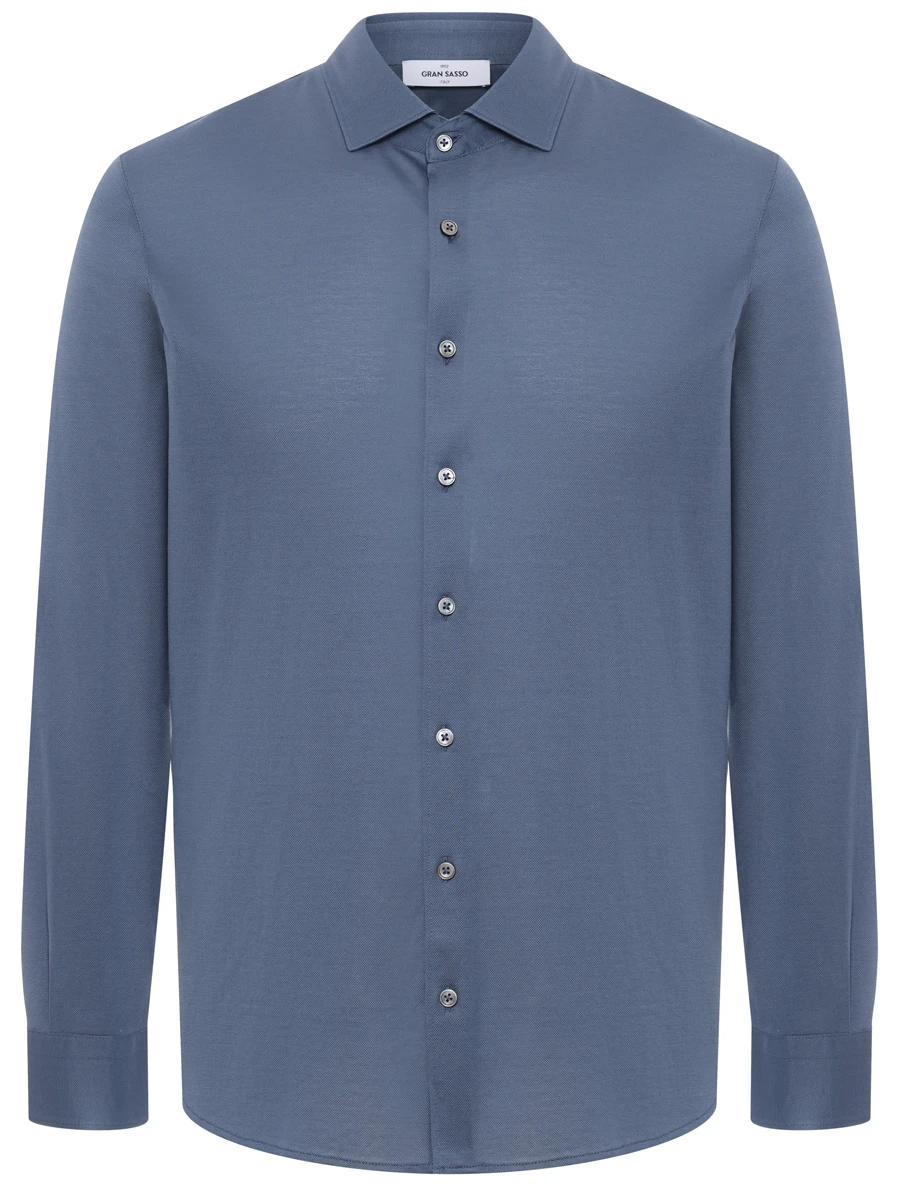 Рубашка Slim Fit хлопковая GRAN  SASSO 60120/74201/567 Деним 