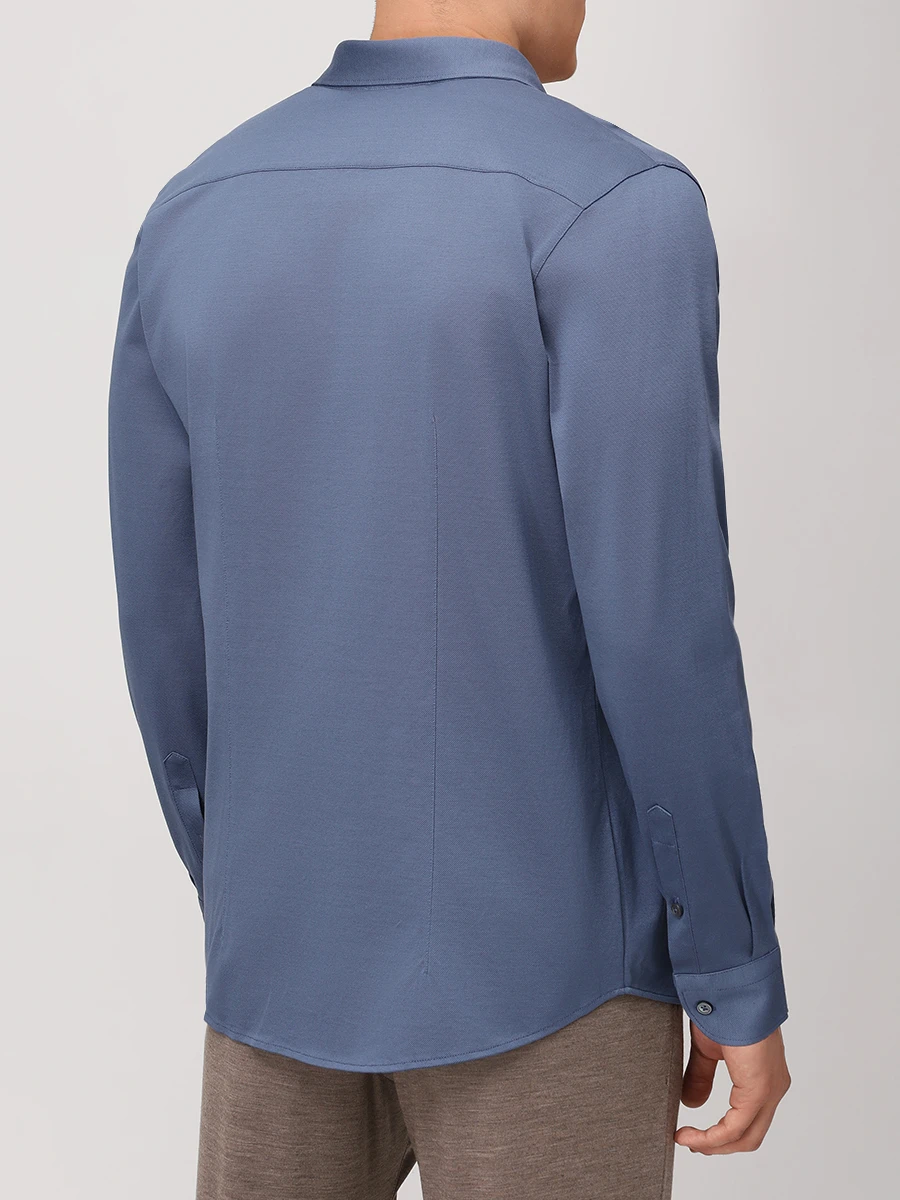 Рубашка Slim Fit хлопковая GRAN  SASSO 60120/74201/567 Деним  Фото 3