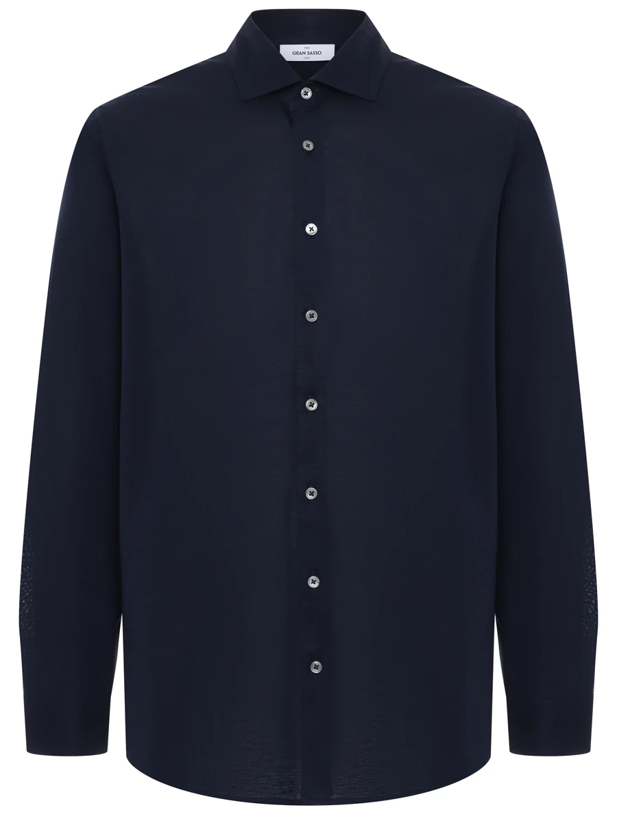 Рубашка Slim Fit хлопковая GRAN  SASSO 60120/74201/598 Темно- Синий 
