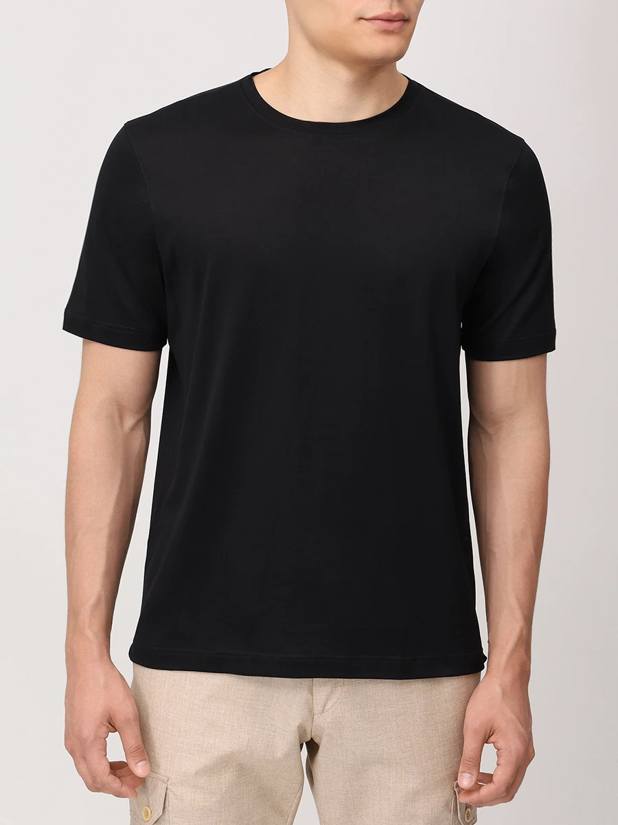 Футболка хлопковая GRAN  SASSO 60133/74002/099 Черный  Фото 4