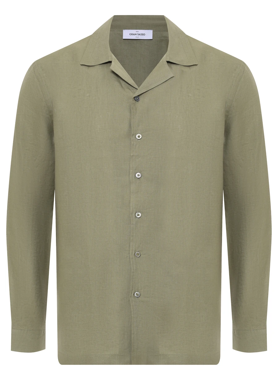 Рубашка Regular Fit льняная GRAN  SASSO 61148/50001/460 Хаки 