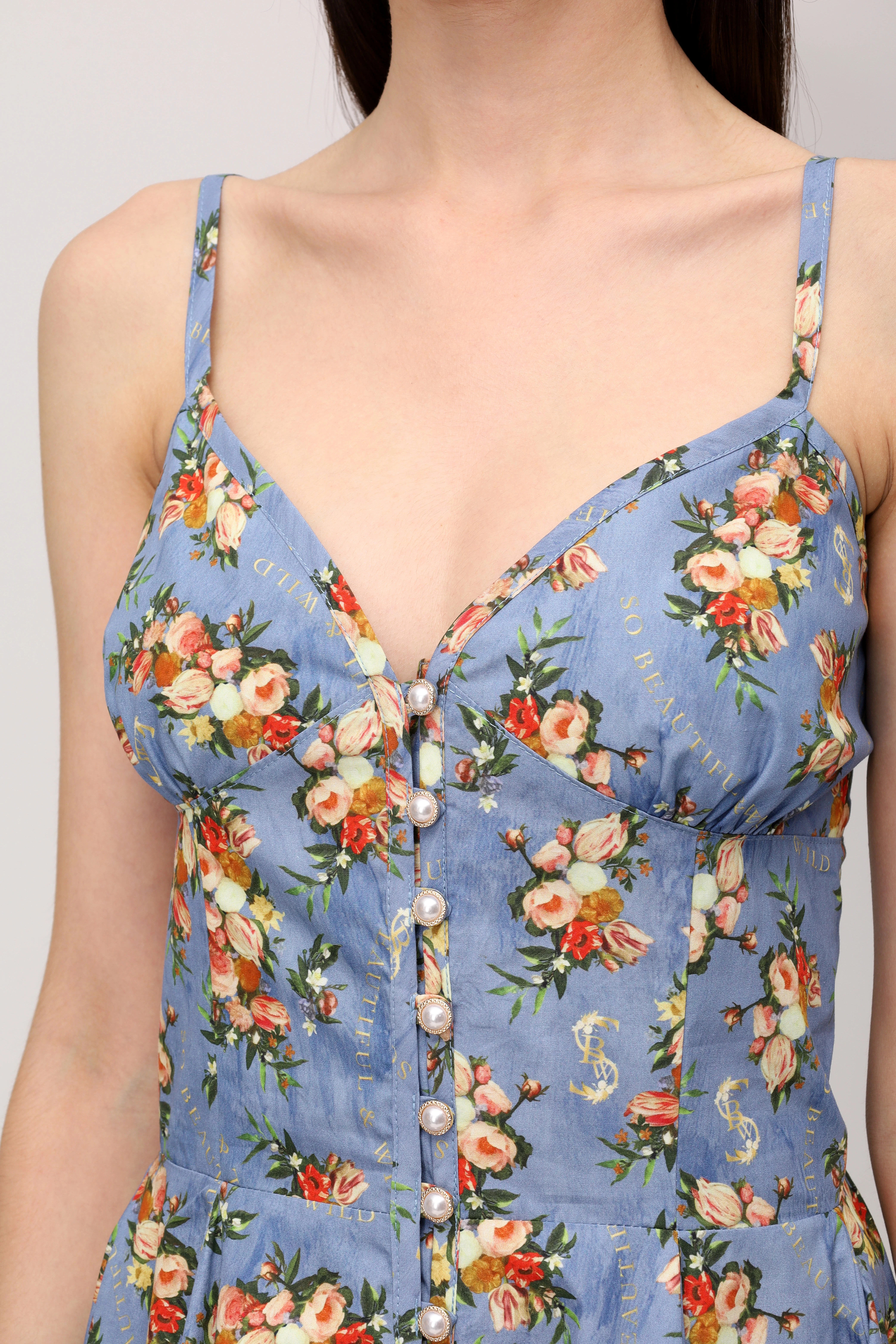 

Сарафан хлопковый, Голубой, 888999025-182