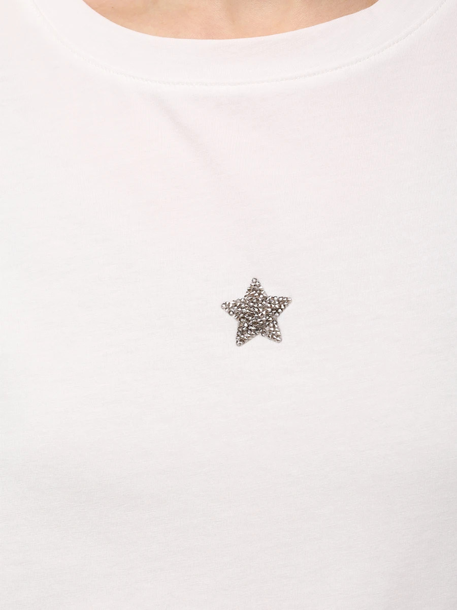 Футболка хлопковая LORENA ANTONIAZZI TS24AA/9999 100 Белый  Фото 5