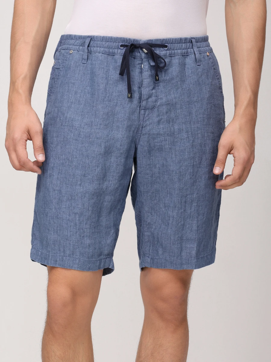 Шорты льняные HANDPICKED 03323/L/RICCIONE/861 Голубой  Фото 4