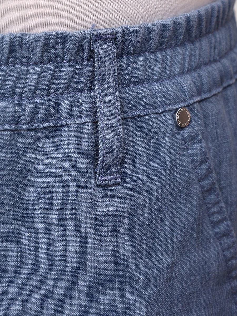 Шорты льняные HANDPICKED 03323/L/RICCIONE/861 Голубой  Фото 6