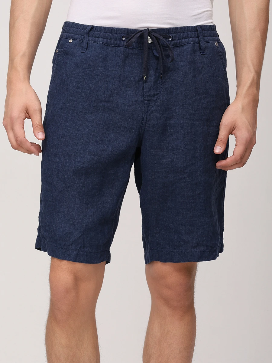Шорты льняные HANDPICKED 03323/L/RICCIONE/850 Темно- Синий  Фото 4