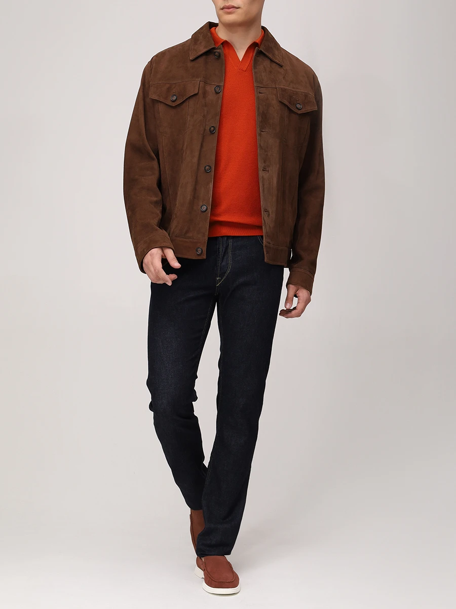 Джинсы Slim Fit хлопковые HANDPICKED 03348/W1/RAVELLO Темно- Синий  Фото 2