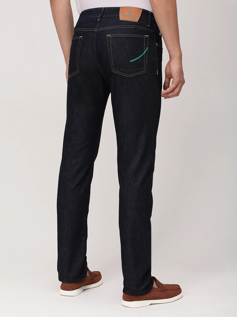 Джинсы Slim Fit хлопковые HANDPICKED 03348/W1/RAVELLO Темно- Синий  Фото 3