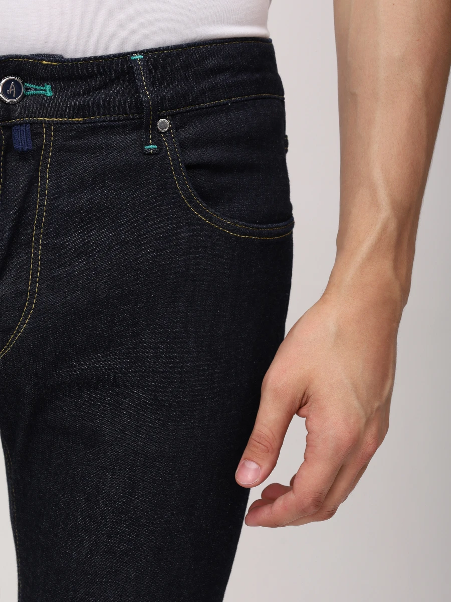 Джинсы Slim Fit хлопковые HANDPICKED 03348/W1/RAVELLO Темно- Синий  Фото 5