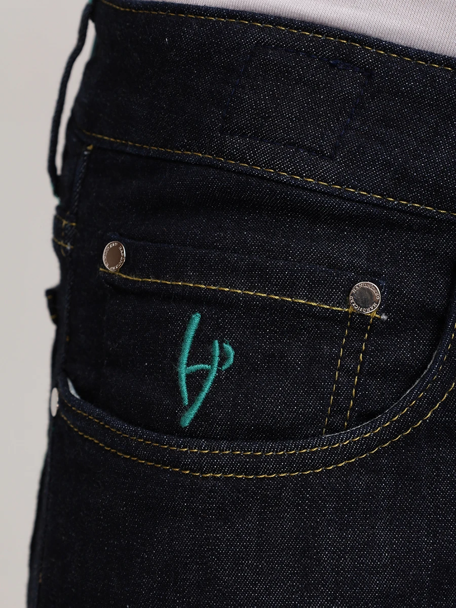 Джинсы Slim Fit хлопковые HANDPICKED 03348/W1/RAVELLO Темно- Синий  Фото 6