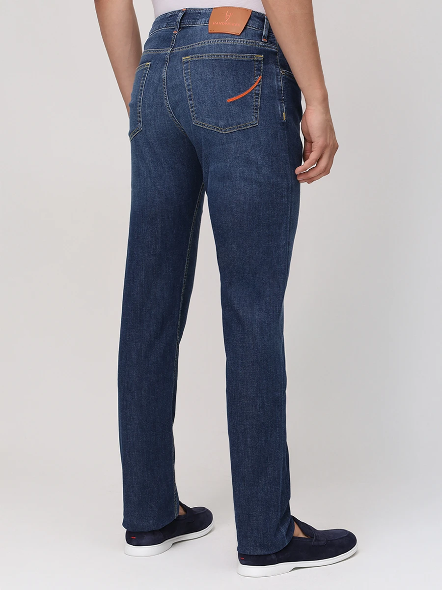 Джинсы Regular Fit хлопковые HANDPICKED 03348/W2/RAVELLO Синий  Фото 3