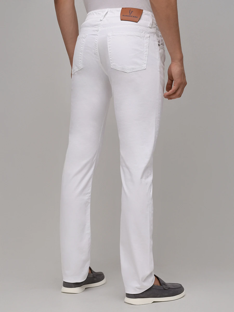 Джинсы Regular Fit хлопковые HANDPICKED 03357/S/RAVELLO/111 Белый  Фото 3