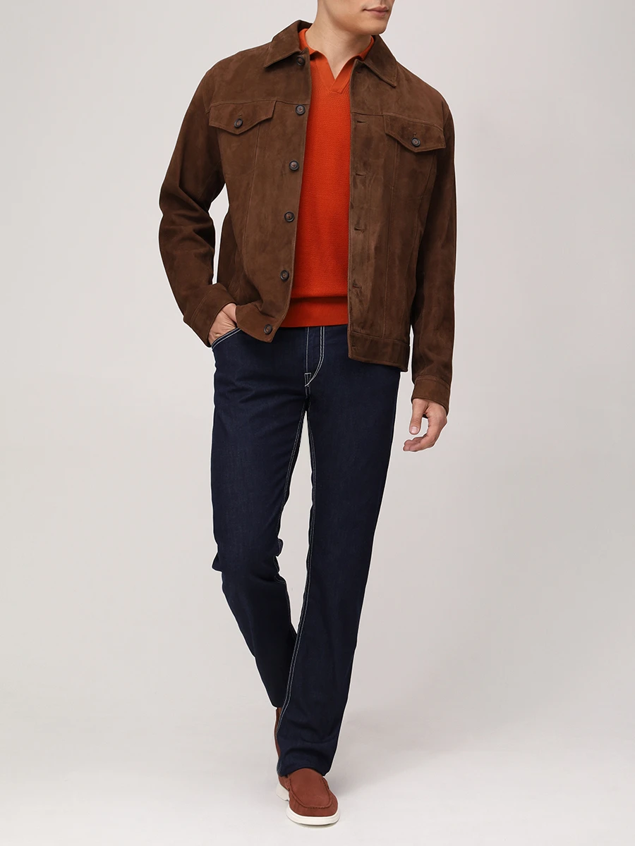 Джинсы Regular Fit хлопковые HANDPICKED 03288/W1/RIMINI-TAO Темно- Синий  Фото 2
