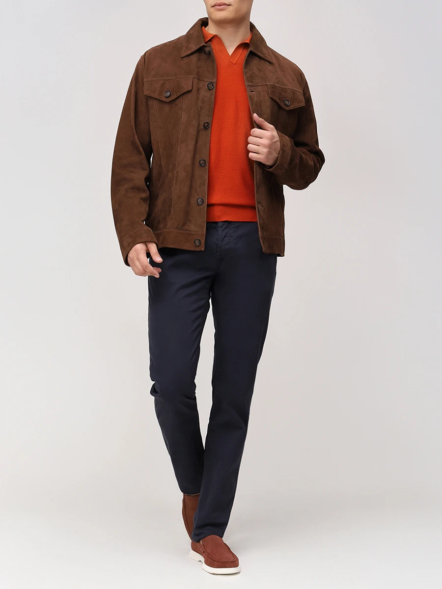 Джинсы Regular Fit хлопковые HANDPICKED 03357/S/RAVELLO/870 Темно- Синий  Фото 2
