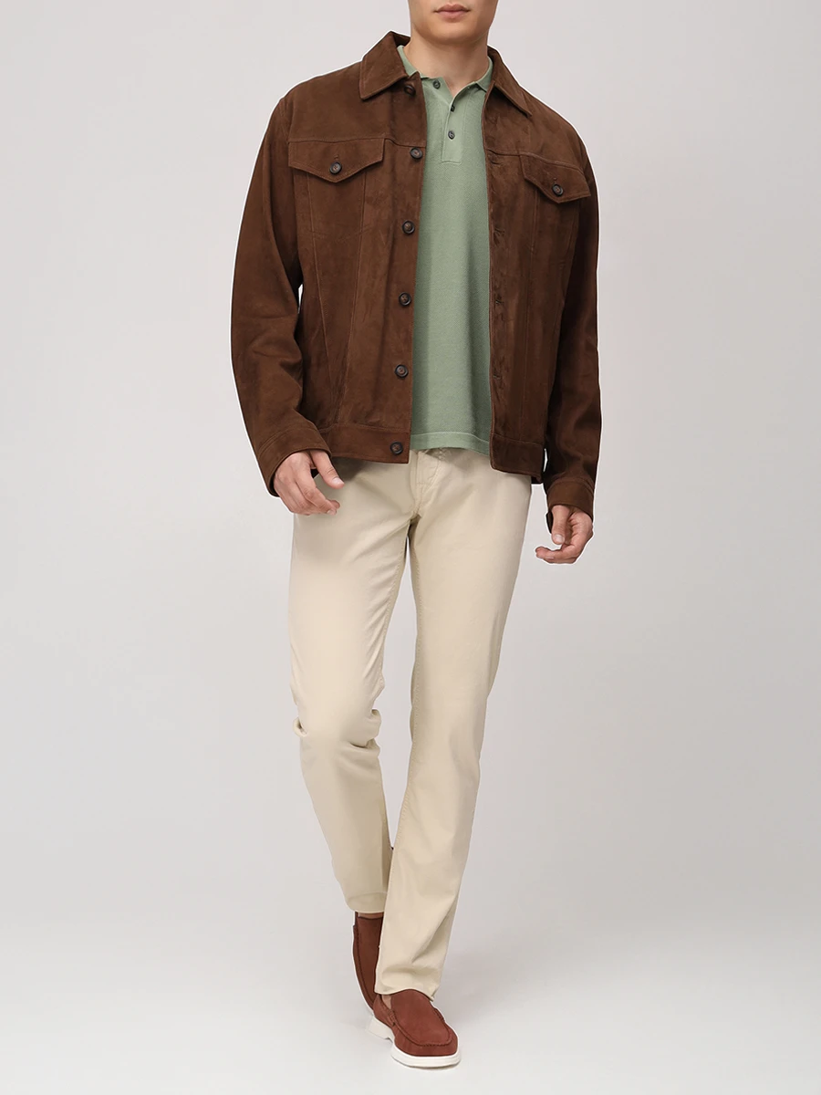 Джинсы Regular Fit хлопковые HANDPICKED 03357/S/RAVELLO/106 Бежевый  Фото 2