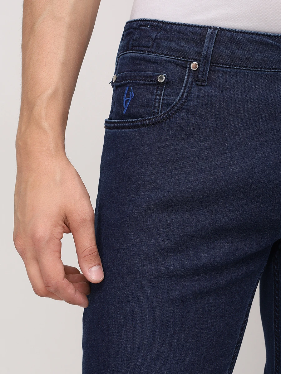 Джинсы Regular Fit хлопковые HANDPICKED 02964/W1/RAVELLO Темно- Синий  Фото 5