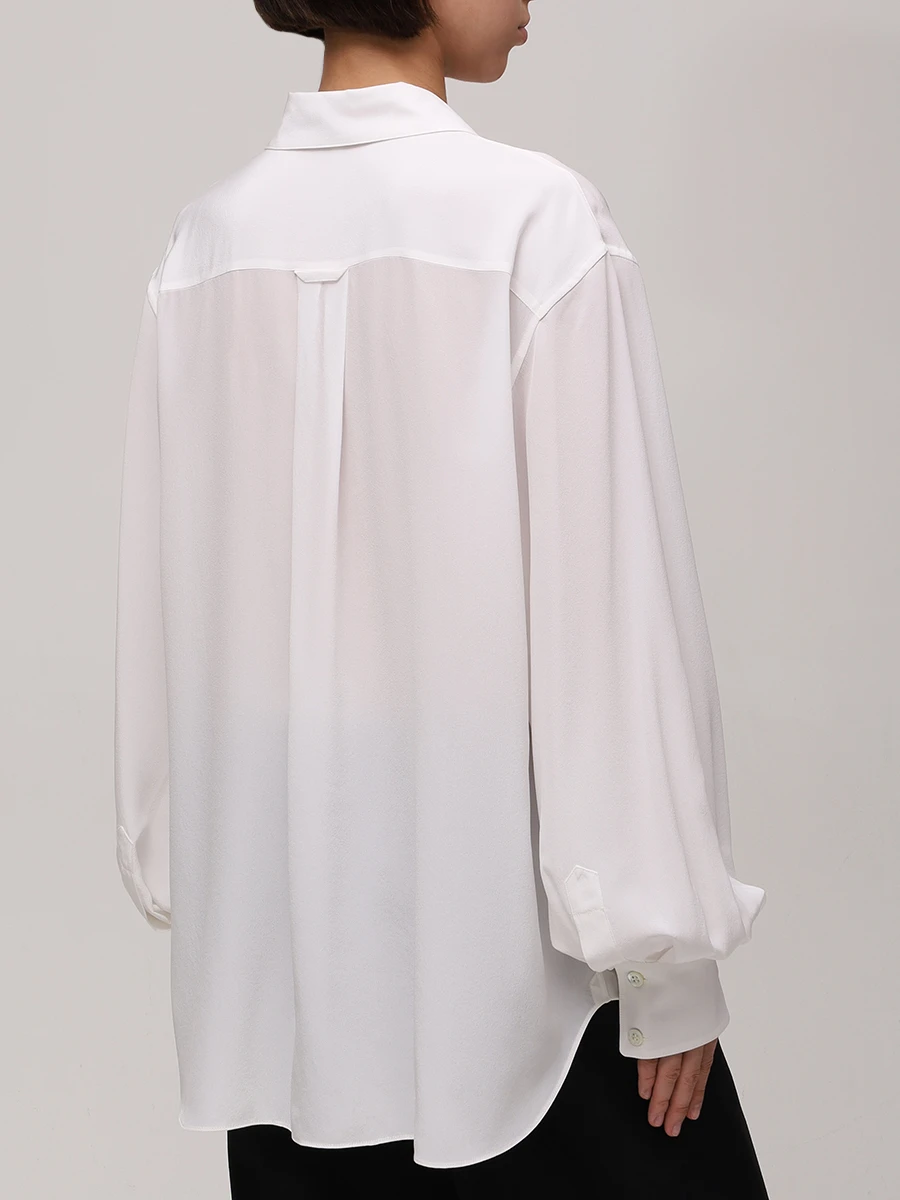 Рубашка шелковая ASPESI 5407 _F753 05071 Белый  Фото 3