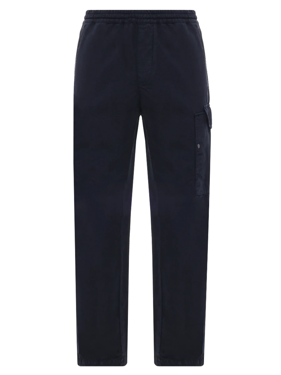 Брюки-карго из хлопка и льна CP COMPANY 18CMPA062A-006273G/888 Синий 