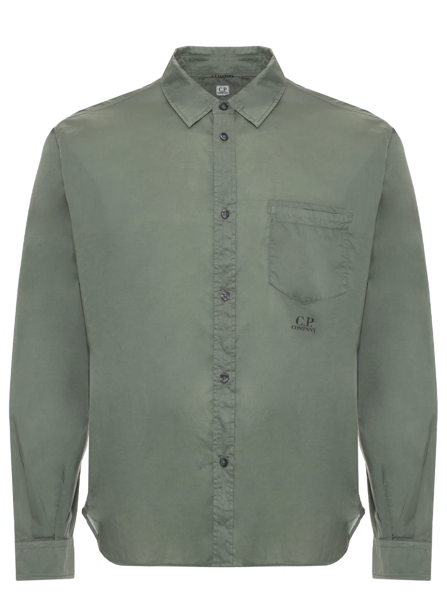 Рубашка Regular Fit льняная CP COMPANY 18CMSH248A-110349G 669 Зеленый 