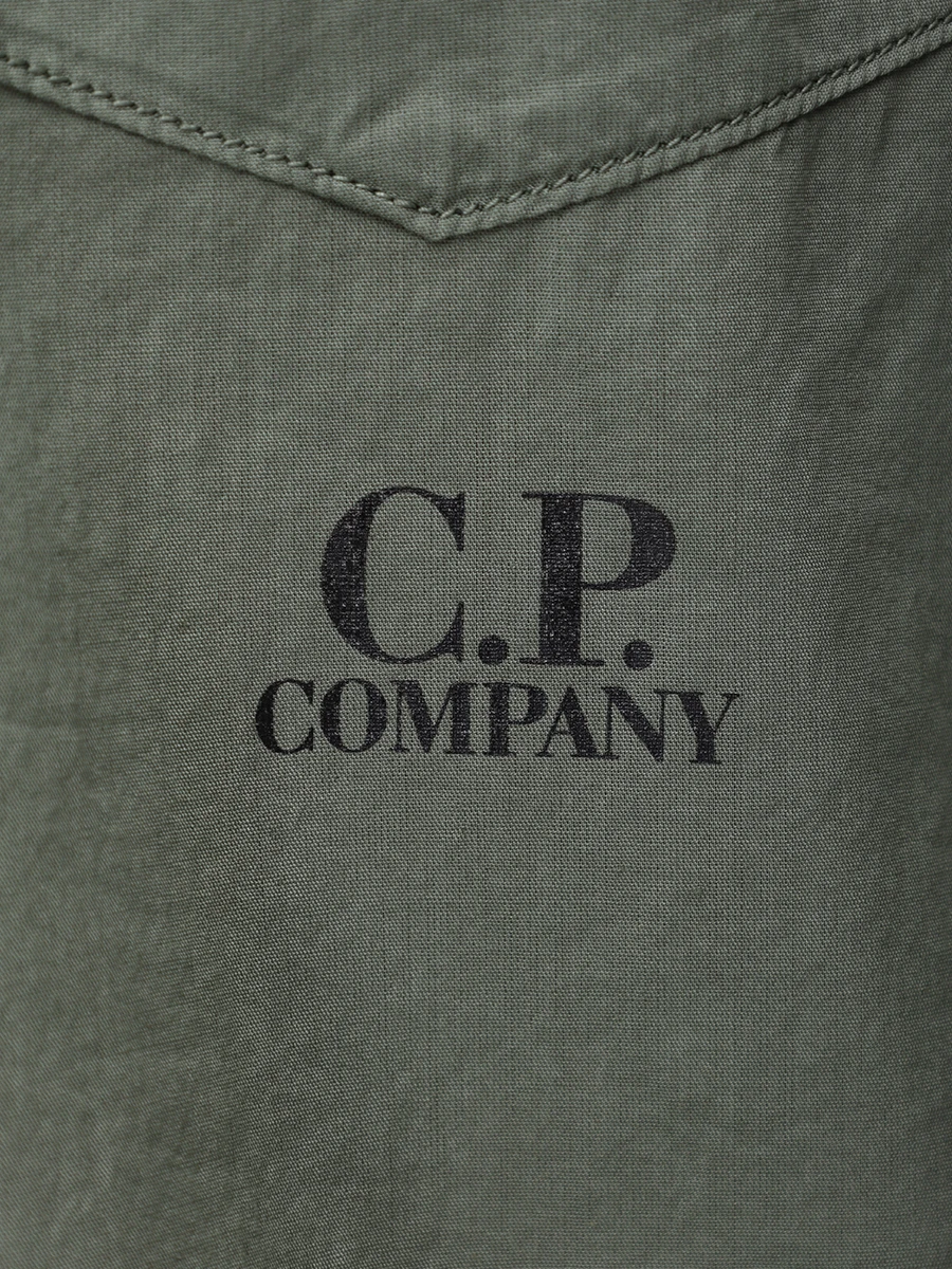 Рубашка Regular Fit льняная CP COMPANY 18CMSH248A-110349G 669 Зеленый  Фото 6